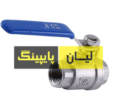 شیر گازی استنلس استیل 1000 وگ رزوه ای دو تیکه استنلس استیل 316 اروپایی